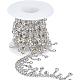 BENECREAT 2 Yards Tassel Glass Crystal Rhinestone Chains Bling Diamante Diamond Trim Ribbon for Wedding Dress Decoration (Rhinestone: 4x3.5mm) FIND-BC0001-22-9