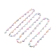Chaînes de perles de verre craquelées AJEW-JB01107-3