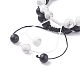 Ensemble de bracelets de perles tressées en howlite naturelle et en verre 2pcs 2 styles BJEW-TA00073-5