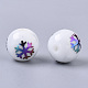 Perles de verre opaque de Noël EGLA-R113-01D-2