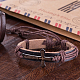 Unisex pulseras de cordón de cuero de moda BJEW-BB15556-A-7
