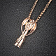 Colliers avec pendentif ange en acier inoxydable pour femmes WQ2654-4-1