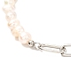 Collana vintage con perline di perle naturali per donna ragazza NJEW-JN03678-4