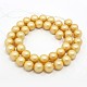 Round Shell Pearl Frosted Beads Strands BSHE-I002-8mm-19-2