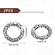 Unicraftale 2pcs stile tibetano 316 anelli per cancelli a molla in acciaio inossidabile chirurgico STAS-UN0040-91-4