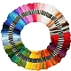 100 matassina di filo da ricamo in poliestere a 100 colori per punto croce SENE-PW0002-046-1