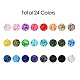 240G 24 Colors Handmade Polymer Clay Beads CLAY-JP0001-07-8mm-2