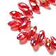 Electroplate Glass Faceted Teardrop Beads Strands EGLA-D014-M-3