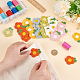 60pcs 6 couleurs appliques de fleurs au crochet DIY-FG0004-49-3