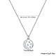 Rhodium Plated 925 Sterling Silver Pendant Necklaces CZ7495-4