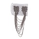 Glass Beaded Hamdmade Fashion Tassel Epaulette AJEW-WH0235-50-2