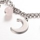 Luna y de acero inoxidable pulseras de piedras preciosas estrellas BJEW-JB01935-01-2