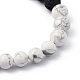 Natürliche Howlite & Lava Rock Perlen Stretch Armbänder BJEW-JB05414-05-3
