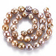 Naturales keshi abalorios de perlas hebras PEAR-S019-07A-3