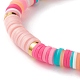 Polymer Clay Heishi Beads Stretch Bracelets BJEW-JB05708-02-3