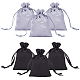 GOMAKERER 60Pcs 2 Colors Polyester Jewelry Drawstring Gift Bags for Earrings ABAG-GO0001-01-1