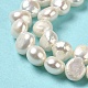 Fili di perle di perle d'acqua dolce coltivate naturali PEAR-E017-15-4