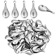 DICOSMETIC 200Pcs Stainless Steel Charms Puffed Moon Charm Pendants 1.5mm Earring Necklace Pendant Accessories for DIY Personalized Jewelry and Crafts Making Findings STAS-DC0002-62-1