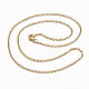 304 Stainless Steel Cable Chain Necklaces NJEW-H445-04G-1
