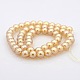 Pearl Luster Plated Glass Round Beads Strands GLAA-A025-8mm-PL01-2