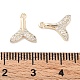 Brass Micro Pave Clear Cubic Zirconia Charms KK-F871-33G-3