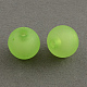 つや消しアクリルビーズ  二層ビーズ  ラウンド  芝生の緑  10mm  穴：2mm  約629個/321g FACR-Q006-10mm-49-1