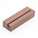 クルミ材の木製カードホルダー  長方形  淡い茶色  31x101x19.5mm WOOD-WH0103-88-3