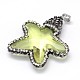 Estrellas de mar pendientes de rhinestone de cristal GLAA-N0019-06B-2