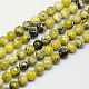 Brins de perles turquoise jaune naturel (jaspe) GSR6mmC007-3