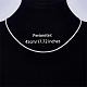 Rhodium Plated 925 Sterling Silver Thin Dainty Link Chain Necklace for Women Men JN1096B-02-2