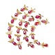 Fils de perles de verre transparentes en forme de fée d'ange rouge foncé AJEW-JB01175-2