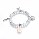 Bracelets stretch pendentif coquille cauris BJEW-JB04057-04-1