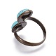 Синтетические кольца из бирюзовой манжеты RJEW-JR00244-05-3