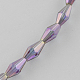 Chapelets de perles en verre électroplaqué EGLA-R021-8x4mm-02-2
