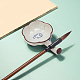 PH PandaHall Plant Ink Dish Porcelain Ink Plate with Handle Chinese Calligraphy Painting Brush Rest Holder Flower Shape Multifunctional Ink Dish for Calligraphy Sumi-e Painting Japanese Prints DIY-PH0010-99A-5