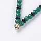 Fabricación de collares de ágata natural y piedras preciosas sintéticas (esmeralda de imitación) MAK-K016-01-03-2