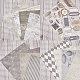 Gorgecraft 24 シート 12 スタイル 10x10 インチヴィンテージスクラップブック紙パッドクラシック模様カードストックジャーナリング用品写真ノート描画背景装飾 diy 旅行カードメイキング紙パック DIY-WH0387-63B-5