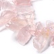 Brins bruts de perles de quartz rose naturel brut G-G010-02-3
