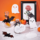 OLYCRAFT 8pcs 4 Style Basket Tags Acrylic Hanging Tags Ghost Pumpkin Bat Acrylic Organizer Hanging Labels with 1pc Jute Cord for Storage Bins Baskets Halloween Decotation DIY-OC0008-63-6
