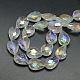 Galvanik Kristallglas Teardrop Perlen Stränge X-EGLA-F067A-01-2
