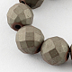 Chapelets de perles en hématite synthétique sans magnétiques G-Q928-6mm-2