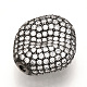 Perles de zircone cubique micro pave en Laiton ZIRC-T004-50B-2