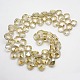 Pearlized Crystal Glass Beads Strands EGLA-F028-C01-2
