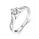 Squisito ottone strass ceco anelli anelli di fidanzamento RJEW-BB02180-8-1