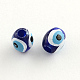 Oval Evil Eye Acrylic Beads MACR-R537-01-2