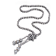 Acrylic Pearl Lariat Necklaces NJEW-O086-08B-1