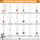 CRASPIRE 18 Styles Halloween Enamel Keychains Pumpkin Ghost Bat Haunted House Witch Zombie Hanging Key Chain for Wallet Backpack Phone Strap Charm Decorations Pendant Party Favors Supplies AJEW-CP0005-59-2