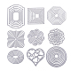 BENECREAT 9 Sets Cutting Dies Stencil Metal Template Moulds Embossing Tool for DIY Scrapbooking Photo Album Paper Card Crafts Making-Square DIY-BC0010-39-1