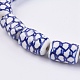 Handgemachte blauen und weißen Porzellan-Perlen PORC-G002-03-2