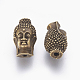 Perline in lega testa di Buddha in stile tibetano TIBEB-7482-AB-FF-2